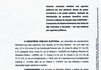 IMPORTANTE: Recomendação do Ministério Público Eleitoral sobre condutas vedadas em ano eleitoral