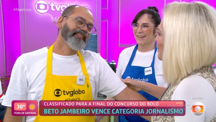 Prefeitura de Senhor do Bonfim parabeniza Beto Jambeiro por classificação à final do concurso do bolo de 60 anos da TV Globo